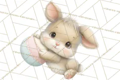 Easter Bunnies Clipart, Cute Cartoon Bunnies Png Product Image 4