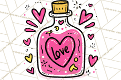 Bubblegum Pop Valentine Clipart PNG Hearts Candy Cupcakes Product Image 3