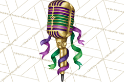Jazz &amp; Brass Mardi Gras Clipart, Carnival Music PNG Product Image 5