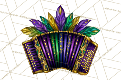 Jazz &amp; Brass Mardi Gras Clipart, Carnival Music PNG Product Image 4