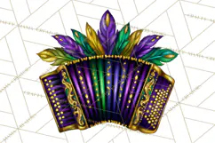 Jazz & Brass Mardi Gras Clipart, Carnival Music PNG Product Image 4