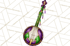 Jazz &amp; Brass Mardi Gras Clipart, Carnival Music PNG Product Image 5