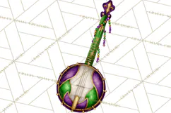 Jazz & Brass Mardi Gras Clipart, Carnival Music PNG Product Image 5