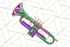 Mardi Gras Clipart PNG Party Icons Masks Beads Fleur De Lis Product Image 5