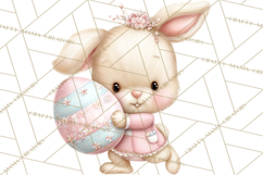Easter Bunnies Clipart, Cute Cartoon Bunnies Png Product Image 4