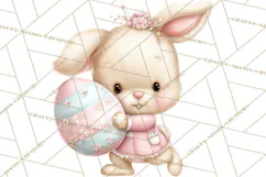 Easter Bunnies Clipart, Cute Cartoon Bunnies Png Product Image 4
