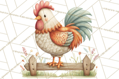 Farm Animals Clipart PNG, Cow Pig Sheep Horse Chicken Goat Product Image 4