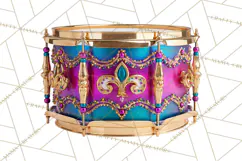 Mardi Gras Clipart PNG Party Icons Masks Beads Fleur De Lis Product Image 5