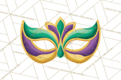 Mardi Gras Clipart PNG Party Icons Masks Beads Fleur De Lis Product Image 5