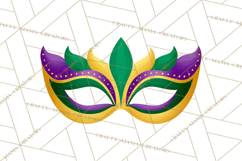 Mardi Gras Clipart PNG Party Icons Masks Beads Fleur De Lis Product Image 2