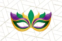 Mardi Gras Clipart PNG Party Icons Masks Beads Fleur De Lis Product Image 2