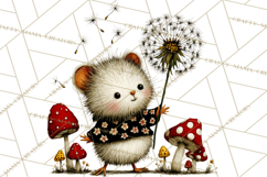 Forest Friends Woodland Animals PNG Clipart Mushrooms Art Product Image 5
