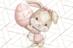 Easter Bunnies Clipart, Cute Cartoon Bunnies Png Product Image 5