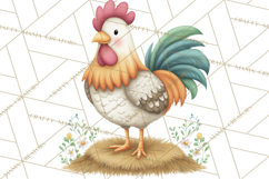 Farm Animals Clipart PNG, Cow Pig Sheep Horse Chicken Goat Product Image 5