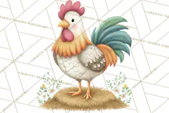 Farm Animals Clipart PNG, Cow Pig Sheep Horse Chicken Goat Product Image 5