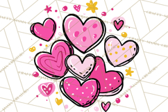Bubblegum Pop Valentine Clipart PNG Hearts Candy Cupcakes Product Image 5