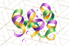 Mardi Gras Clipart PNG Party Icons Masks Beads Fleur De Lis Product Image 4