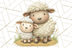 Farm Animals Clipart PNG, Cow Pig Sheep Horse Chicken Goat Product Image 2