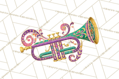 Mardi Gras Clipart PNG Party Icons Masks Beads Fleur De Lis Product Image 3