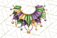 Mardi Gras Clipart PNG Party Icons Masks Beads Fleur De Lis Product Image 2