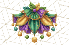 Mardi Gras Clipart PNG Party Icons Masks Beads Fleur De Lis Product Image 3
