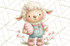 Easter Farm Animals Clipart PNG, Farm Animals Easter Eggs Product Image 3