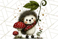 Forest Friends Woodland Animals PNG Clipart Mushrooms Art Product Image 3