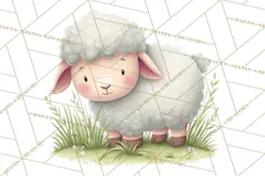 Farm Animals Clipart PNG, Cow Pig Sheep Horse Chicken Goat Product Image 3