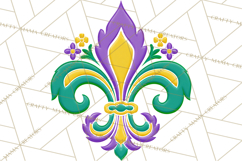 Mardi Gras Clipart PNG Party Icons Masks Beads Fleur De Lis Product Image 3