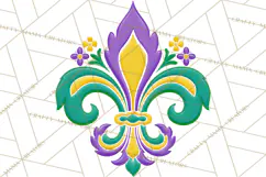 Mardi Gras Clipart PNG Party Icons Masks Beads Fleur De Lis Product Image 3