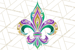 Mardi Gras Clipart PNG Party Icons Masks Beads Fleur De Lis Product Image 5