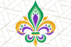 Mardi Gras Clipart PNG Party Icons Masks Beads Fleur De Lis Product Image 2