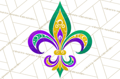 Mardi Gras Clipart PNG Party Icons Masks Beads Fleur De Lis Product Image 5