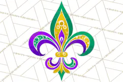 Mardi Gras Clipart PNG Party Icons Masks Beads Fleur De Lis Product Image 5