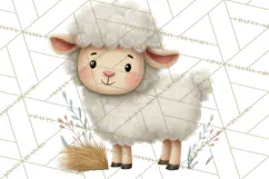 Farm Animals Clipart PNG, Cow Pig Sheep Horse Chicken Goat Product Image 4