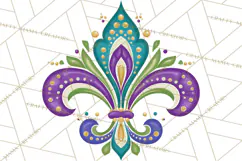 Mardi Gras Clipart PNG Party Icons Masks Beads Fleur De Lis Product Image 4