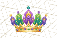 Mardi Gras Clipart PNG Party Icons Masks Beads Fleur De Lis Product Image 3