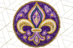 Mardi Gras Clipart PNG Party Icons Masks Beads Fleur De Lis Product Image 3