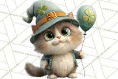 Lucky Animals Clipart, St. Patrick’s Day PNG, Cute Shamrock Product Image 5