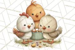 Farm Animals Clipart PNG, Cow Pig Sheep Horse Chicken Goat Product Image 5