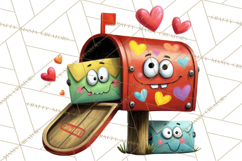 Quirky Valentine Monster Clipart PNG for Cute Printable Product Image 3