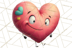 Quirky Valentine Monster Clipart PNG for Cute Printable Product Image 4