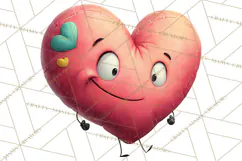 Quirky Valentine Monster Clipart PNG for Cute Printable Product Image 4