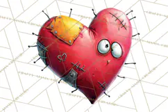 Quirky Valentine Monster Clipart PNG for Cute Printable Product Image 5