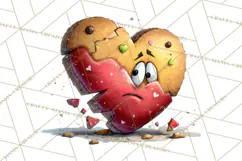 Quirky Valentine Monster Clipart PNG for Cute Printable Product Image 2