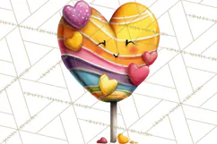 Quirky Valentine Monster Clipart PNG for Cute Printable Product Image 4