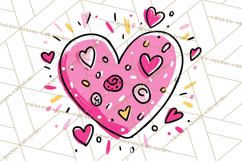 Bubblegum Pop Valentine Clipart PNG Hearts Candy Cupcakes Product Image 3