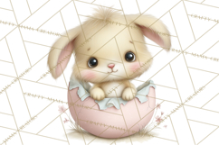 Easter Bunnies Clipart, Cute Cartoon Bunnies Png Product Image 3