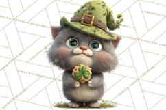 Lucky Animals Clipart, St. Patrick’s Day PNG, Cute Shamrock Product Image 3