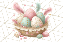 Easter Farm Animals Clipart PNG, Farm Animals Easter Eggs Product Image 3